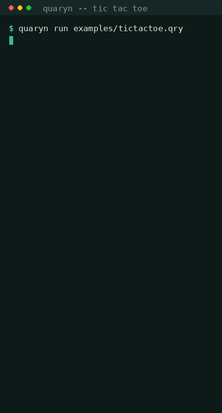 Animated recording of the tic tac toe demo game running in a terminal